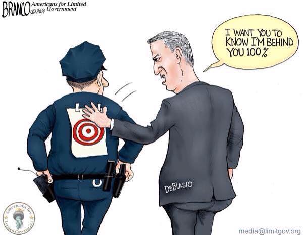 DeBlasio has your back NYPD by Blanco - Americans for limited Government